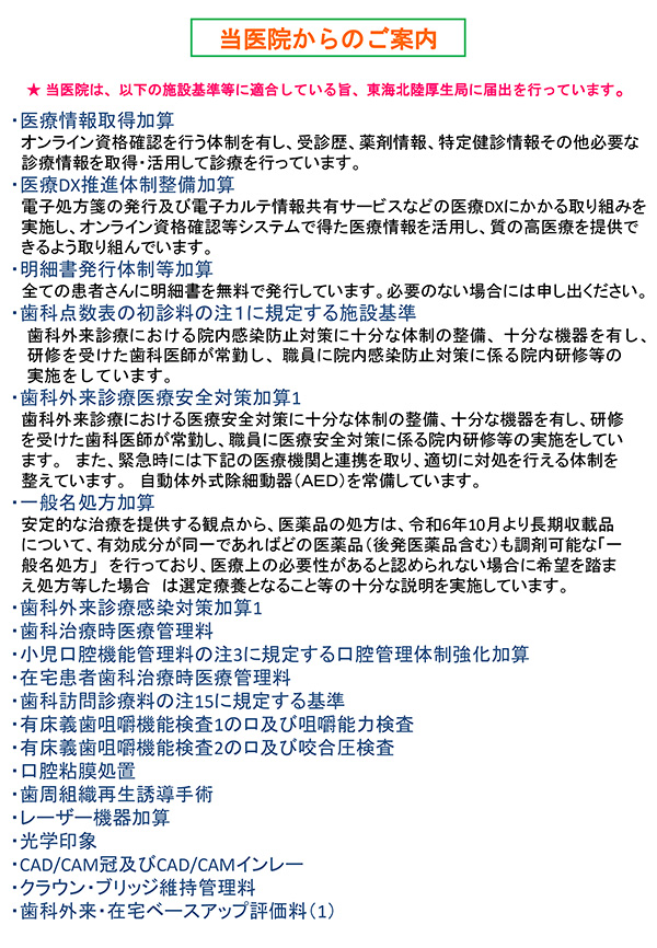 厚生労働大臣が定める掲示事項